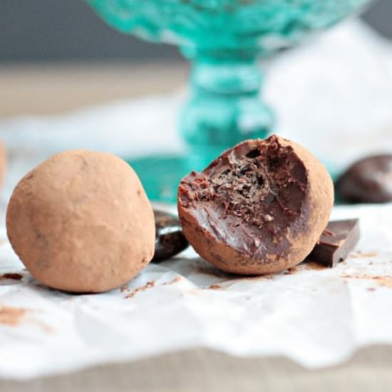 Dark Chocolate Cherry Truffles