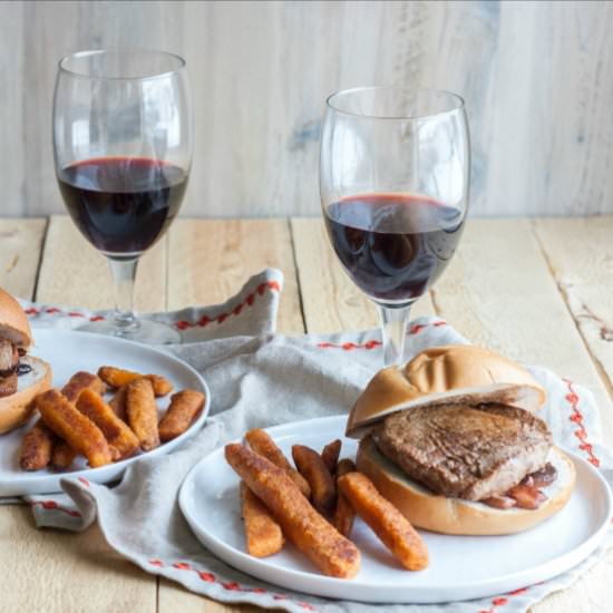 Sirloin steak sandwiches