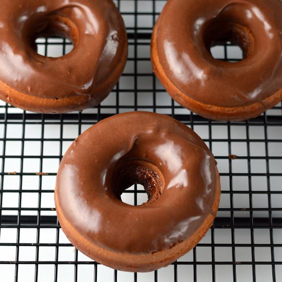 baked chocolate donuts