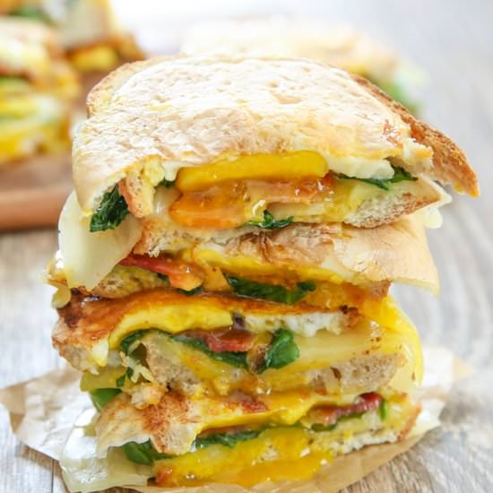 Egg In a Hole Grilled Cheese