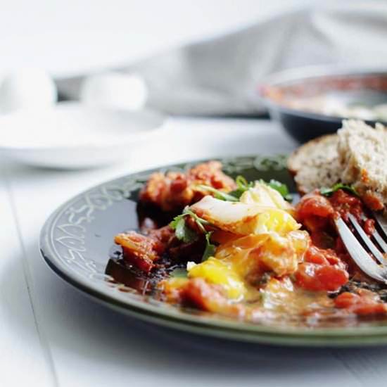 Spicy Duck Egg Shakshouka
