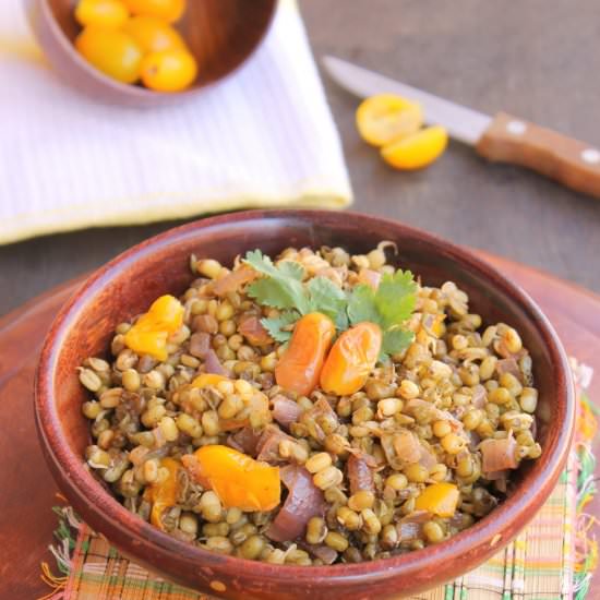 Sprouted Green Gram Stir Fry
