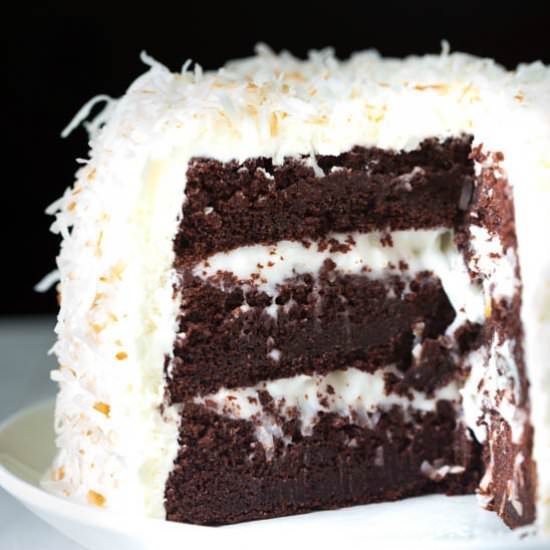 Chocolate Cake with Coconut Cream