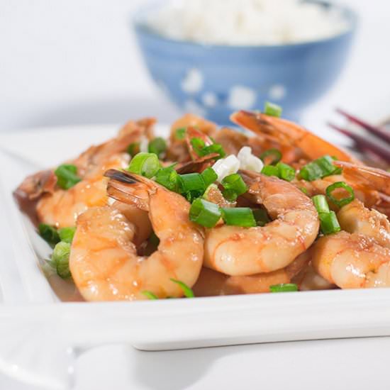 Roasted Shrimp with Agave-Ginger
