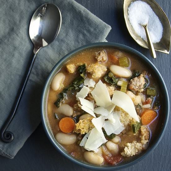 Ribollita with Hot Italian Sausage
