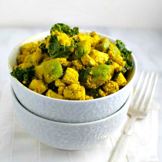 Avocado, Kale and Tofu Scramble