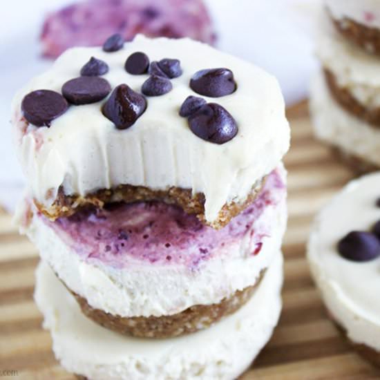 Cherry & Chocolate Chip Cheesecakes