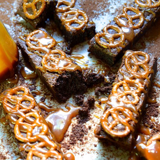 Salted Pretzel Fudge Brownies