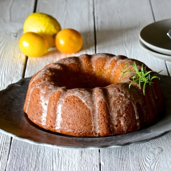 Lemon- Rosemary Bundt Cake