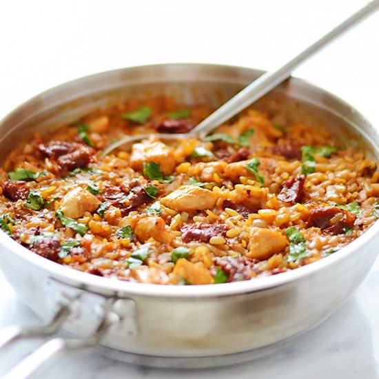Orzo and Chicken with Tomatoes