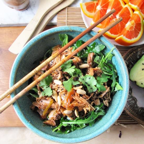 Slow Cooker Honey Soy Pulled Chicken