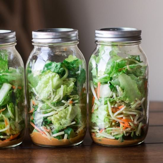 Asian Salad w/ Spicy Peanut Dressing