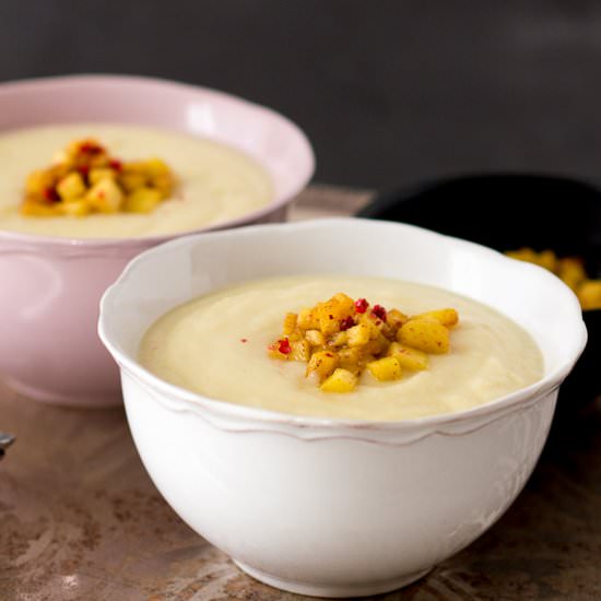 Celery Root Soup with Curried Apple
