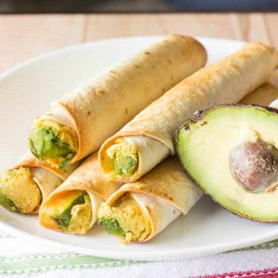 Avocado Hummus Taquitos
