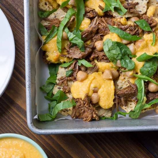 Nachos with Butternut Squash Queso
