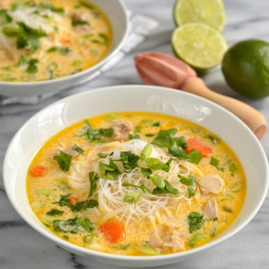 Thai Style Chicken Noodle Soup