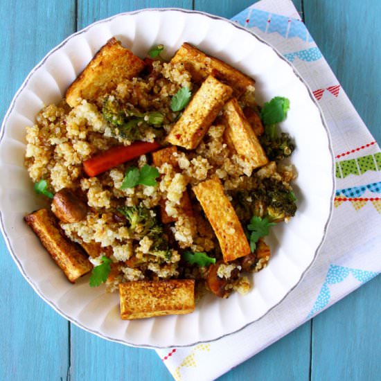 Quinoa, Tofu & Vegetable Stir Fry