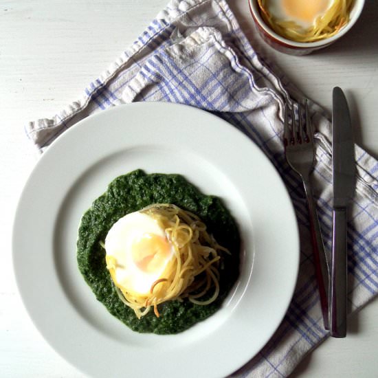 Eggs In Spaghetti Nests