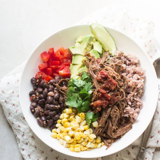 Tex-Mex Beef Fajita Nourish Bowl