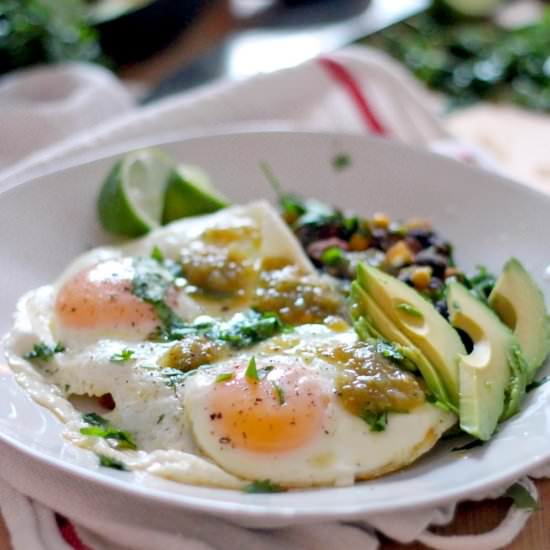 Chorizo+Black Bean Huevos Rancheros