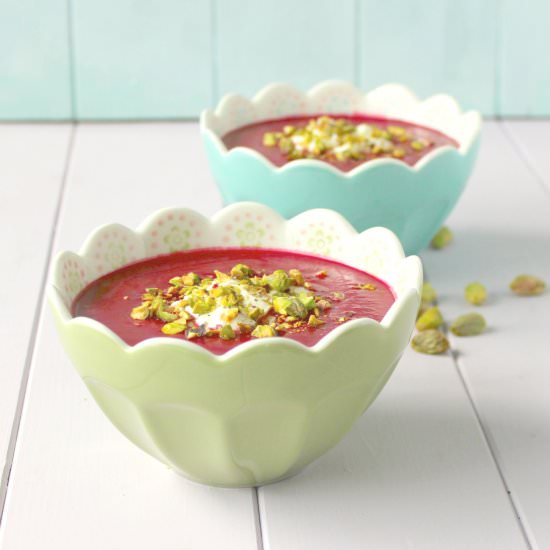 Roasted Beetroot and Butterbean soup