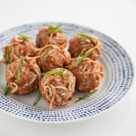 Shredded Taro Meatballs