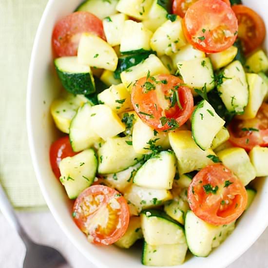 Garlic Herb Sauteed Zucchini