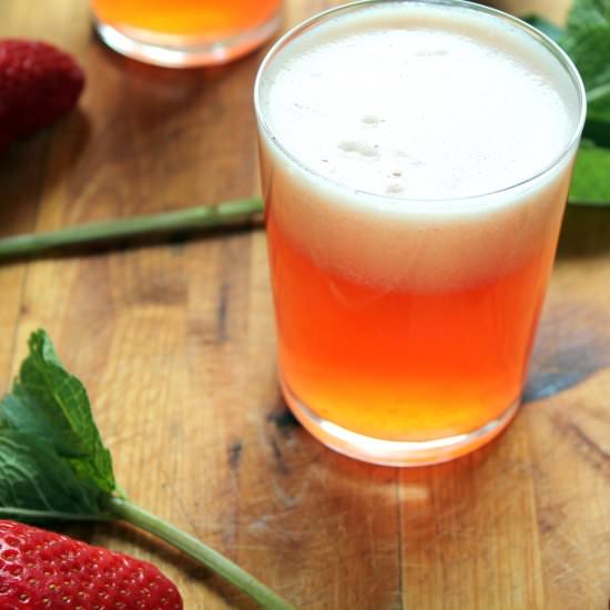 Strawberry Mint Fresh Juice Cooler