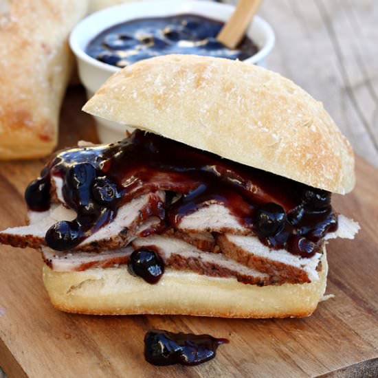 Berry Glazed Pork Sandwiches