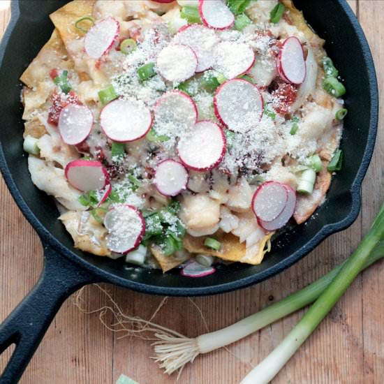 Cast Iron Skillet Fish Nachos
