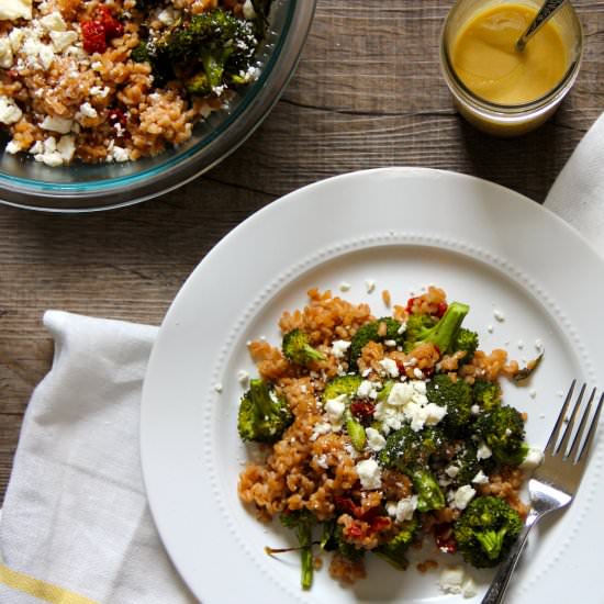 Roasted Broccoli with Sun Dried Tomatoes