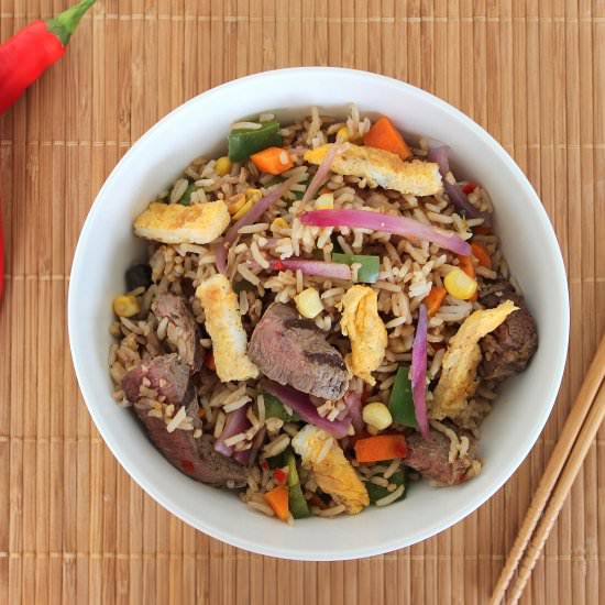 Spicy Beef Fried Rice