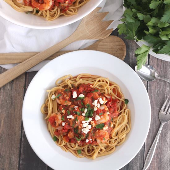Herbed Mediterranean Shrimp Pasta