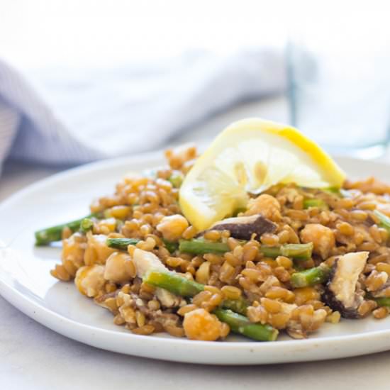 Farro Risotto with Lemon and Tahini