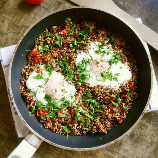 Quinoa Tomato Baked Eggs