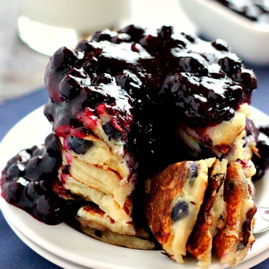 Blueberry Greek Yogurt Pancakes