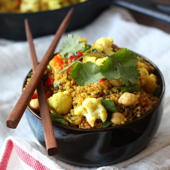 Curried Quinoa Fried Rice