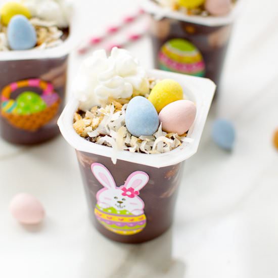 Easter Nest Pudding Cups
