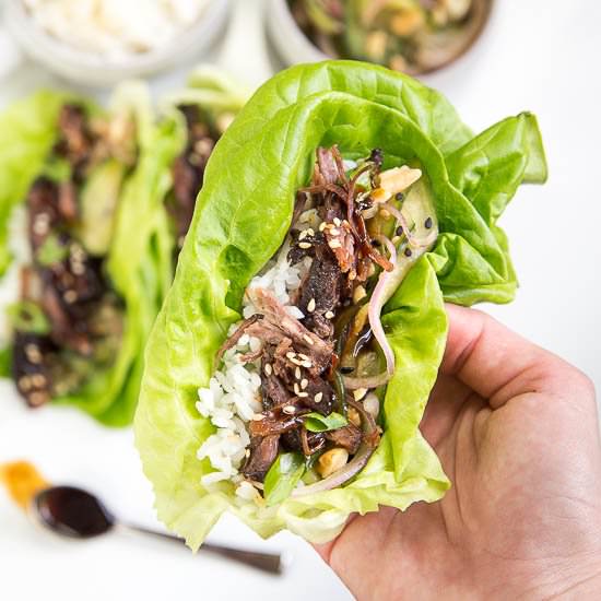 Korean Short Rib Lettuce Wraps