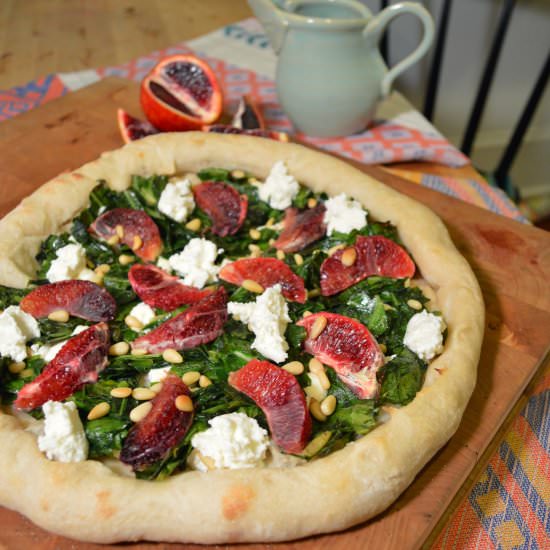 Collard Greens & Blood Orange Pizza