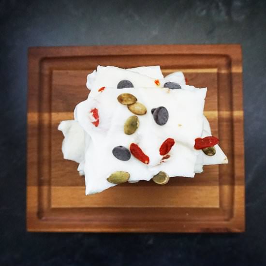 Goji Berry Greek Yogurt Bark