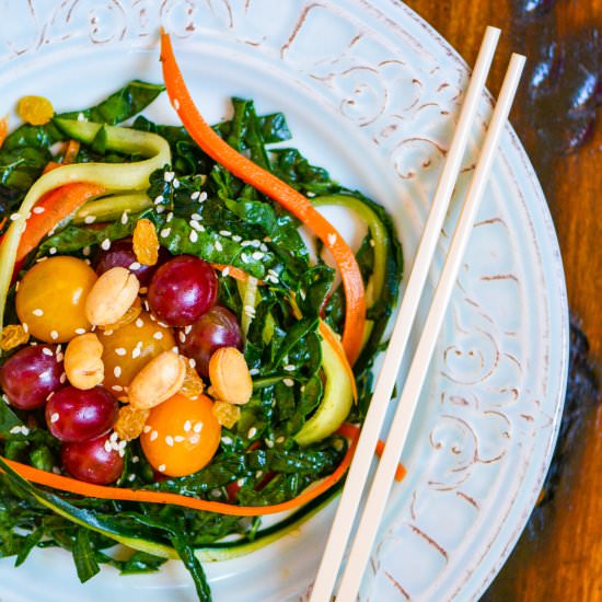 Marinated Kale (Egg Nests) Salad
