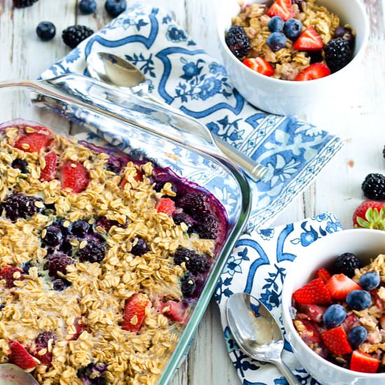 Triple Berry Baked Oatmeal