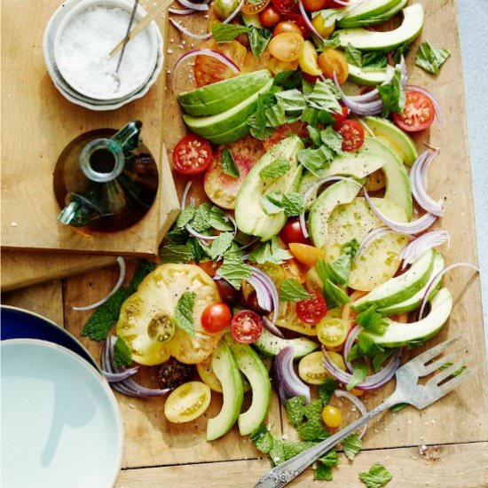 Avocado and Heirloom Tomato Salad