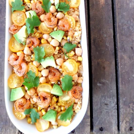 Spicy Shrimp with Quinoa Salad