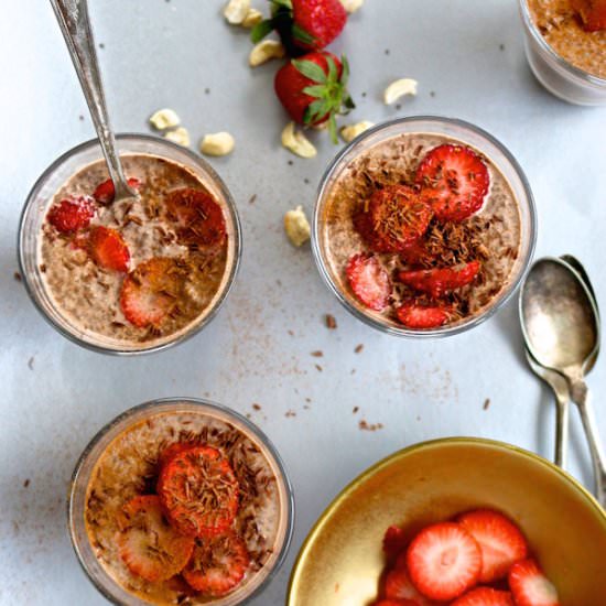 Chocolate and chia pudding