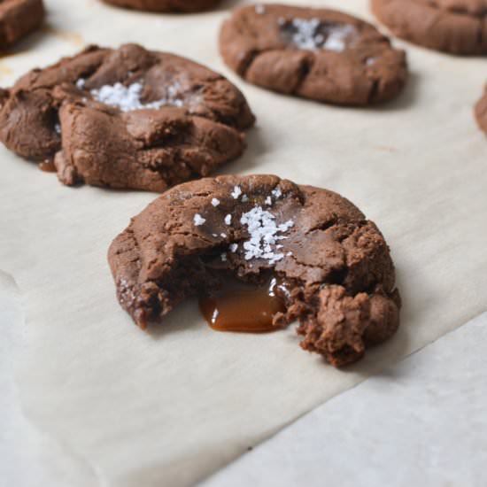 Milk Chocolate Cookies with Caramel