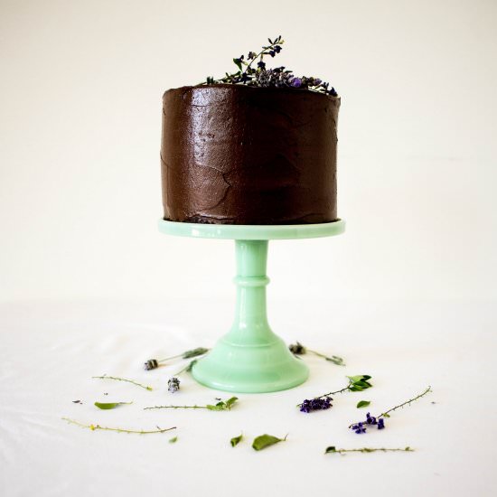 Dark Chocolate and Lavender Cake