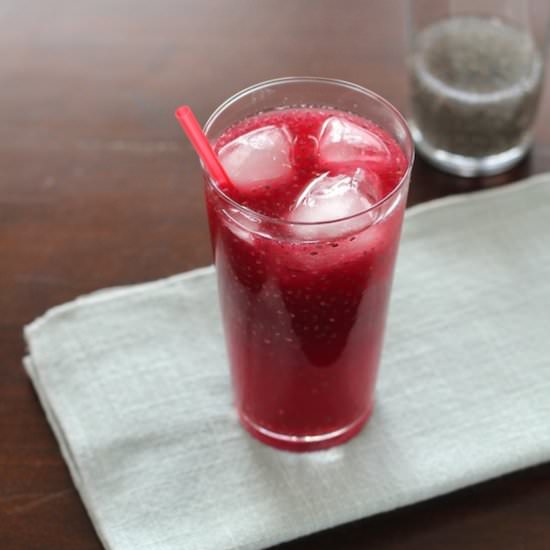 Sparkling Blood Orange Chia Drink