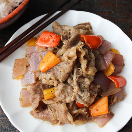 Beef and Onion Stir Fry